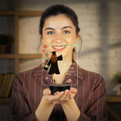 Personalized Graduate Night Lamp | Custom with Name & University Name Warm White Light Congratulation Graduate Gift for Daughter Sister Son Brother Appreciation Gift